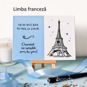 Placheta cadru didactic LIMBA FRANCEZA personalizata cu mesaj lucrata manual, Casă & Stil de viață, Accesorii pentru decorat casa, Picturi murale, Panouri și tablouri, panouri decorative, Obiecte pictate, Pictură, ARTYNOS