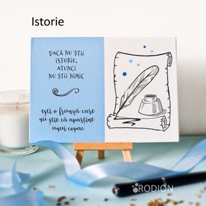 Placheta cadru didactic ISTORIE personalizata cu mesaj lucrata manual, Casă & Stil de viață, Accesorii pentru decorat casa, Picturi murale, Panouri și tablouri, panouri decorative, Obiecte pictate, Pictură, ARTYNOS