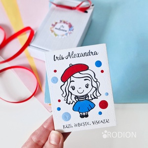 Marturii botez fetita frantuzoaica manual personalizate cu nume - Artynos.ro