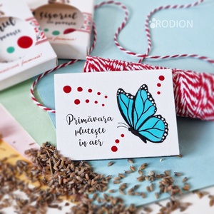 Mărțișoare cu magnet fluturaș pictate manual cu mesaje haioase handmade, Bijuterii, Martisor, Obiecte pictate, Pictura, ARTYNOS