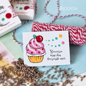 Mărțișoare cu magnet prăjituri pictate manual cu mesaje haioase handmade, Bijuterii, Martisor, Obiecte pictate, Pictura, ARTYNOS