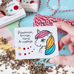 Mărțișoare cu magnet unicorn pictate manual cu mesaje haioase handmade, Bijuterii, Martisor, Obiecte pictate, Pictura, ARTYNOS