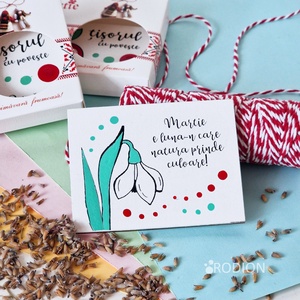 Mărțișoare cu magnet ghiocel pictate manual cu mesaje haioase handmade, Bijuterii, Martisor, Obiecte pictate, Pictura, ARTYNOS