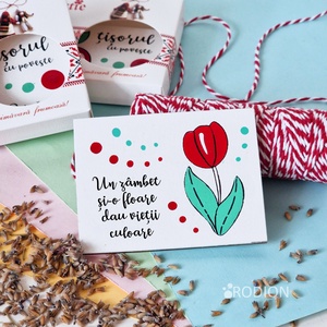 Mărțișoare cu magnet lalea pictate manual cu mesaje haioase handmade - bijuterii - mărțișor - Artynos.ro