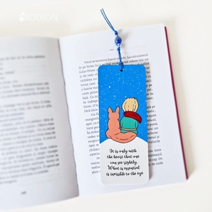 Semn de carte personalizat cu mesaj pictat manual Micul Print, Cărți și creații cu tematică muzicală, cadouri, Semn de carte, Obiecte pictate, Pictură, ARTYNOS