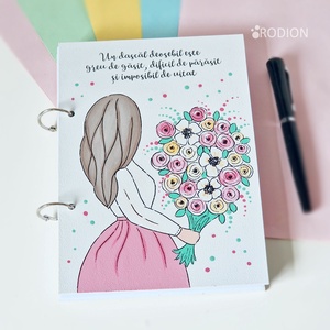 Agenda personalizata cu nume pictata manual cadou Invatatoare - Artynos.ro