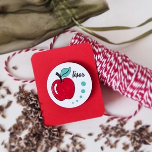 Martisor brosa Mar pictat manual cu text handmade - Artynos.ro