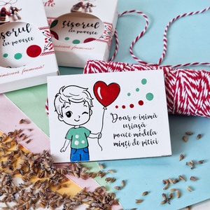 Mărțișoare cu magnet băiețel sau fetita pictate manual cu mesaje haioase handmade - bijuterii - mărțișor - Artynos.ro