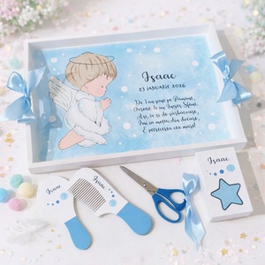 Set prima aniversare ingeras tava mot personalizata pictata manual - Artynos.ro