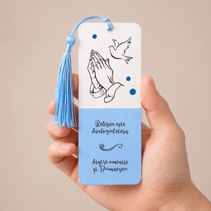 Semn de carte RELIGIE cadru didactic personalizat cu mesaj lucrat manual - cărți și creații cu tematică muzicală, cadouri - semn de carte - Artynos.ro