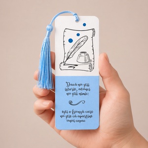 Semn de carte ISTORIE cadru didactic personalizat cu mesaj lucrat manual - cărți și creații cu tematică muzicală, cadouri - semn de carte - Artynos.ro