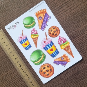 Set stickere dulciuri cute -autocolante decorative, jurnal, planner, laptop - casă & stil de viață - produse de papetărie - pachet stickere - Artynos.ro