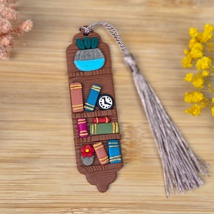 Semn de carte biblioteca, handmade din lut polimeric, cadou pentru iubitorii de carti - Artynos.ro