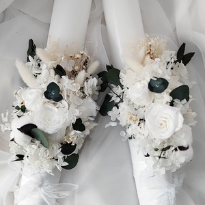 Set nunta - buchet de mireasa si lumanari de cununie, Accesorii nunta, Amintiri si cadouri de nunta, Cadou nunta, Set de ceremonie, Aranjament de flori, Altele, ARTYNOS