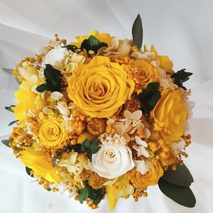 Buchet de mireasa / nasa cu trandafiri și flori criogenate - accesorii nuntă - amintiri și cadouri de nuntă - cadou nuntă - set de ceremonie - Artynos.ro