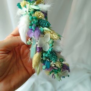 Coronita din flori cruigenate si stabilizate pentru premiere/festivitate scoala/nunta - accesorii nuntă - buchet mireasă  - Artynos.ro