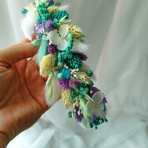 Coronita din flori cruigenate si stabilizate pentru premiere/festivitate scoala/nunta - accesorii nuntă - buchet mireasă  - Artynos.ro