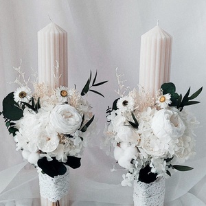 Set lumânări nunta - accesorii nuntă - materiale decor pentru nuntă - lumânări de nuntă și suport lumânări - Artynos.ro