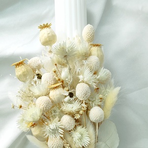 Lumanare botez flori atemporale, Accesorii nunta, Materiale decor pentru nunta, Lumanari de nunta si suport lumanari, Aranjament de flori, ARTYNOS