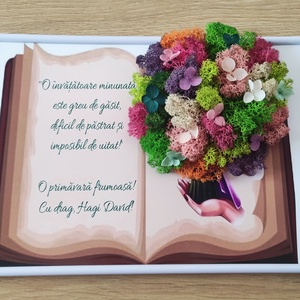 Tablou Decorativ recunoștință cadre didactice- învățătoare,educatoare,profesori ideal pentru serbare, final de an scolar - casă & stil de viață - decorațiuni de casă - accesorii florale - buchete de flori - Artynos.ro