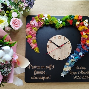 Decorațiune Ceas - Cadre Didactice- învățătoare,educatoare,profesori ideal pentru serbare, final de an scolar - casă & stil de viață - decorațiuni de casă - accesorii florale - buchete de flori - Artynos.ro