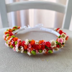 Coronite din flori criogenate si stabilizate pentru premiere/festivitate scoala/nunta - accesorii nuntă - ornamente de păr de nuntă - coroană de cap mireasă - Artynos.ro