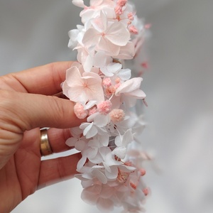 Coronite din flori criogenate si stabilizate pentru premiere/festivitate scoala/nunta - accesorii nuntă - ornamente de păr de nuntă - coroană de cap mireasă - Artynos.ro