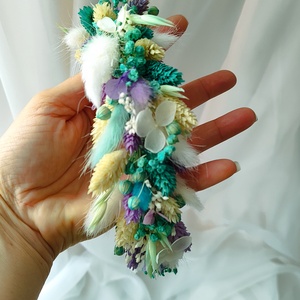 Coronita din flori criogenate si stabilizate pentru premiere/festivitate scoala/nunta - accesorii nuntă - ornamente de păr de nuntă - coroană de cap mireasă - Artynos.ro