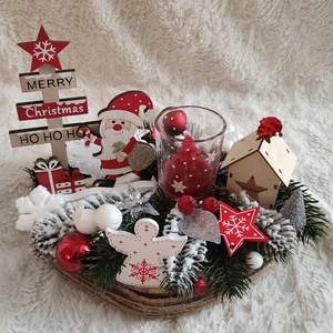 Aranjamente, decorațiuni felii de lemn pentru masa de Craciun, cadou pentru cei dragi.  - crăciun - decorațiuni de crăciun de casă - decor pentru masă de crăciun - Artynos.ro