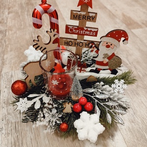 Aranjamente, decorațiuni felii de lemn pentru masa de Craciun, cadou pentru cei dragi.  - crăciun - decorațiuni de crăciun de casă - decor pentru masă de crăciun - Artynos.ro