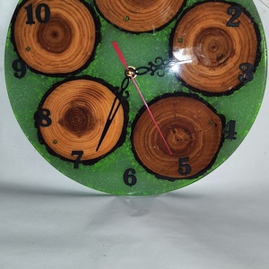 Ceas de perete  rustic din rasina epoxidicā, Casa & Stil de viata, Decoratiuni de casa, Decoratiuni de pereti, Ceasuri de perete, Pictura, Prelucrarea lemnului, ARTYNOS