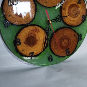 Ceas de perete  rustic din rasina epoxidicā - casă & stil de viață - decorațiuni de casă - decorațiuni de pereți - ceasuri de perete - Artynos.ro