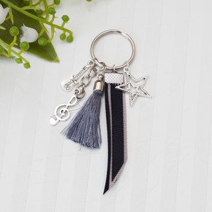 Breloc, ornament pentru geanta - Steaua muzicii - Negru/Gri, , , ARTYNOS