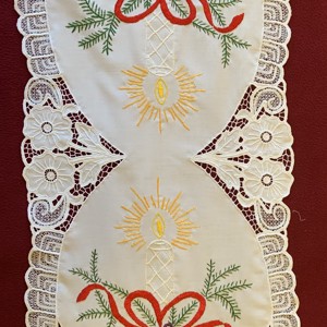 fata de masa advent, Accesorii de Craciun, Decoratiuni de Advent, Decor de masa Advent, Broderie, Cusatura, ARTYNOS