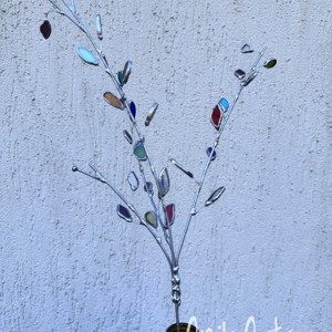 1 buc. ramura decorativa din sticla Tiffany, , , Acest fir metalic, cu ramificatii gratioase, poate fi un element decorativ minimalist, dar extrem d..., ARTYNOS