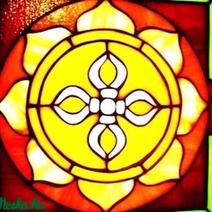 Tibetan mandala-illuminating tiffany imagine de perete -  - Artynos.ro