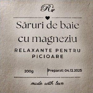 SĂRURI DE BAIE CU MAGNEZIU, RELAXANTE PENTRU PICIOARE - igienă și înfrumusețare - săpunuri și articole de igienă - sare și bombă de baie - Artynos.ro