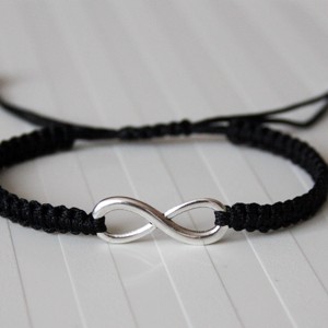 Bratara macramé impletita - Infinite black, , , ARTYNOS