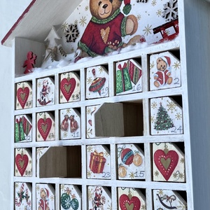 Casă de Advent, calendar  - crăciun - decorațiuni de advent - calendar de advent - Artynos.ro