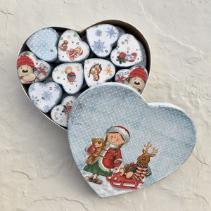 Calendarul Adventului, calendar, inimi  - crăciun - decorațiuni de advent - calendar de advent - Artynos.ro