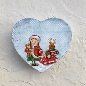 Calendarul Adventului, calendar, inimi  - crăciun - decorațiuni de advent - calendar de advent - Artynos.ro