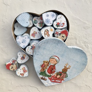 Calendarul Adventului, calendar, inimi  - crăciun - decorațiuni de advent - calendar de advent - Artynos.ro