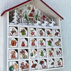 Casă de Advent, calendar  - crăciun - decorațiuni de advent - calendar de advent - Artynos.ro