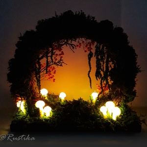 Decor ciuperci luminoase,  coroniță cu ciuperci, Moon Gate ciuperci luminoase  - casă & stil de viață - accesorii pentru decorat casa - decorațiuni de pereți, decorațiuni suspendate - decorațiuni cu licheni - Artynos.ro