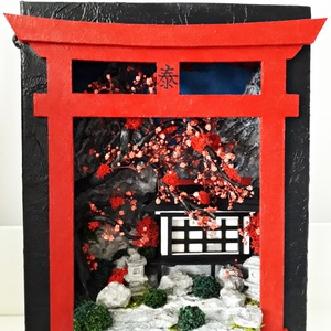 Dioramă gradină japoneză, Poarta japoneză- Torii Gate, Casa ceremonia ceaiului - Artynos.ro