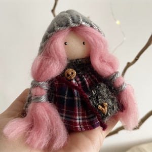 Păpușă decorativă miniatură Rose, Wild Flower Heart Collection, Casă & Stil de viață, Accesorii pentru decorat casa, Gnom, Cusătură, Împletitură, ARTYNOS