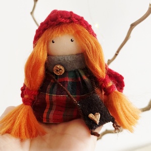 Păpușă decorativă miniatură Aileen, Wild Flower Heart Collection, Casă & Stil de viață, Accesorii pentru decorat casa, Gnom, Cusătură, Împletitură, ARTYNOS