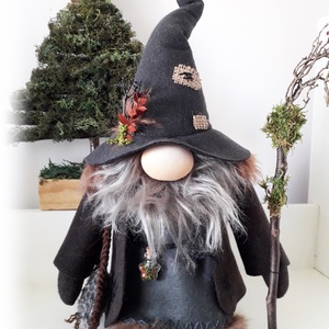Gnom de colecție, Fergus Gnomul vrăjitor, Obsidian Woods Collection, Casă & Stil de viață, Accesorii pentru decorat casa, Gnom, , ARTYNOS