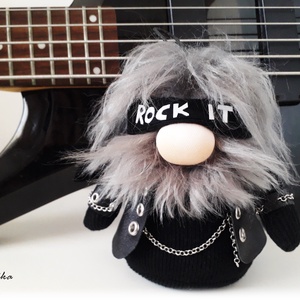 Gnom de colecție, Ozzy, The Rock Gnome - accesorii locuință - accesorii pentru decorat casa - elfi - Artynos.ro