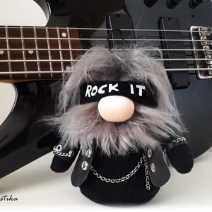 Gnom de colecție, Ozzy, The Rock Gnome - accesorii locuință - accesorii pentru decorat casa - elfi - Artynos.ro